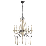 Elk 3215-007 Sommieres 25'' Wide 6-Light Chandelier - Antique French Cream