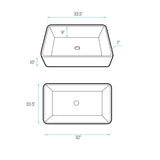 PoshHaus 33" Single Basin Fireclay Farmhouse Kitchen Sink in Glossy White