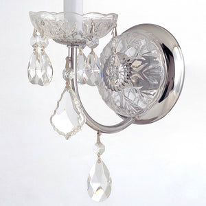 Imperial 1 Light Clear Italian Crystal Polished Chrome Sconce 3221-CH-CL-I