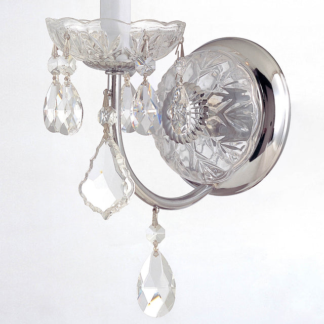 Imperial 1 Light Clear Italian Crystal Polished Chrome Sconce 3221-CH-CL-I