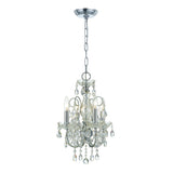 Imperial 4 Light Clear Italian Crystal Polished Chrome Mini Chandelier 3224-CH-CL-I