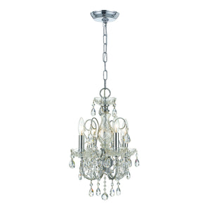 Imperial 4 Light Swarovski Strass Crystal Polished Chrome Mini Chandelier 3224-CH-CL-S