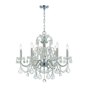 Imperial 6 Light Swarovski Strass Crystal Polished Chrome Chandelier 3226-CH-CL-S