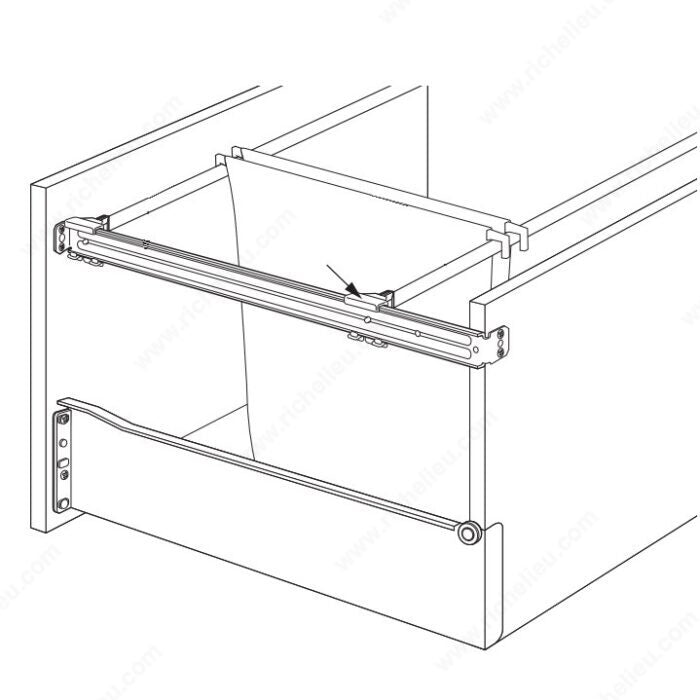 Grass GR30954 Lateral File Clip for Zargen File Rail System