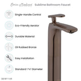 Sublime Single Hole, Single-Handle, High Arc Bathroom Faucet in Oil Rubbed Bronze