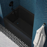 Voltaire 48" X 32" Left-Hand Drain Alcove Bathtub with Apron in Matte Black