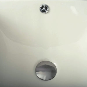 DAX Ceramic Square Single Bowl Undermount Bathroom Basin, Ivory BSN-202C-I