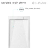 Terre C Series 60" x 32" Reversible Drain Shower Base