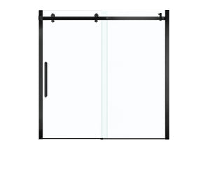 MAAX 139398-900-340-000 Halo 56 ½-59 x 59 in. 8 mm Sliding Tub Door for Alcove Installation with Clear glass in Matte Black
