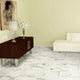 Pietra Statuario 24"x24" Matte Porcelain Floor and Wall Tile room shot bathroom view