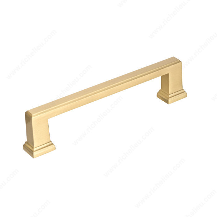 Richelieu BP79596160 Transitional Metal Pull - 795, Satin Brass, 3 to 3 25/32 in, 4 3/16 in, 7/16 in, 8/32 in (Included)