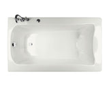 MAAX 105311-000-001-100 Release 6036 Acrylic Drop-in End Drain Bathtub in White