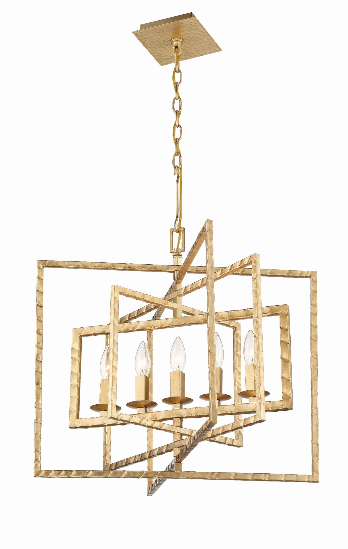 Capri 5 Light Antique Gold Chandelier 336-GA