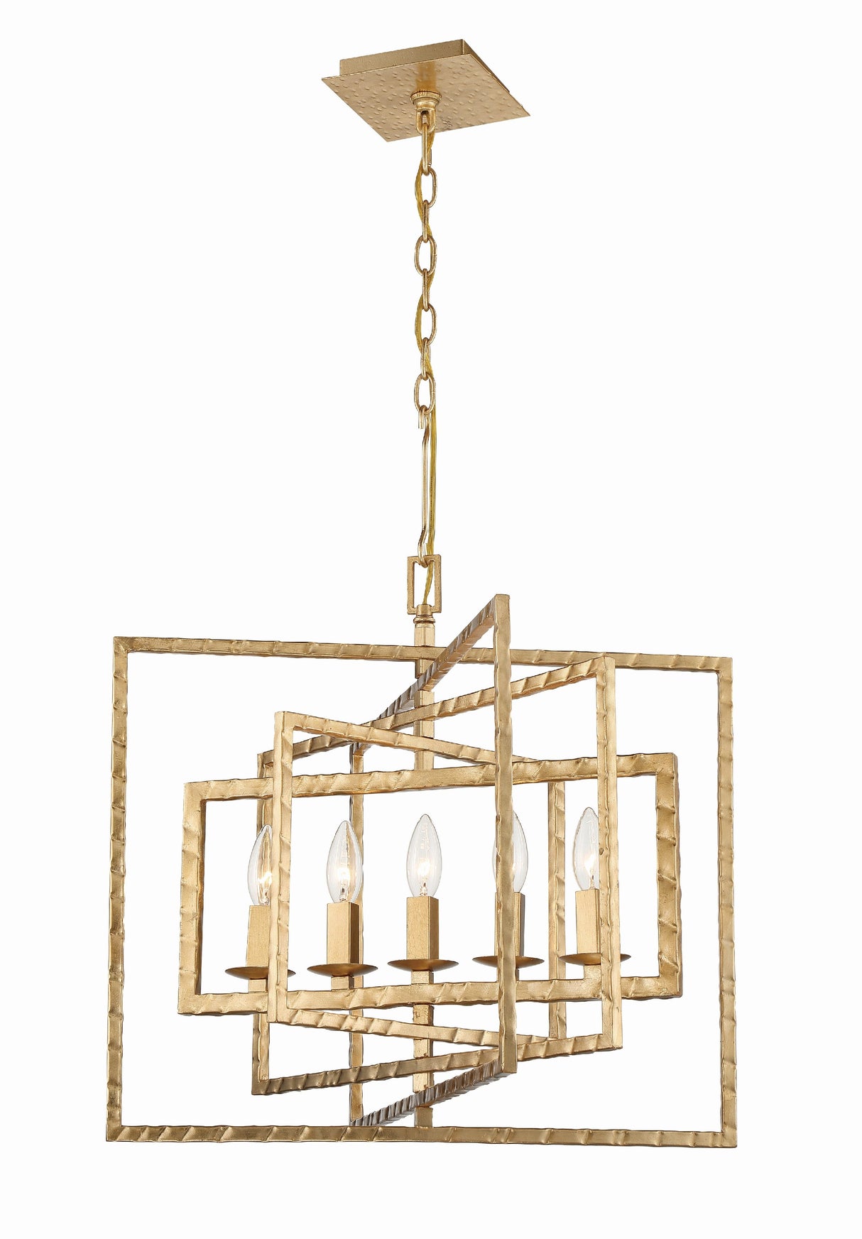 Capri 5 Light Antique Gold Chandelier 336-GA