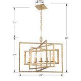 Capri 5 Light Antique Gold Chandelier 336-GA