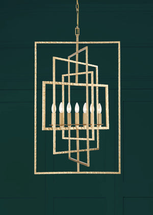 Capri 7 Light Antique Gold Chandelier 339-GA