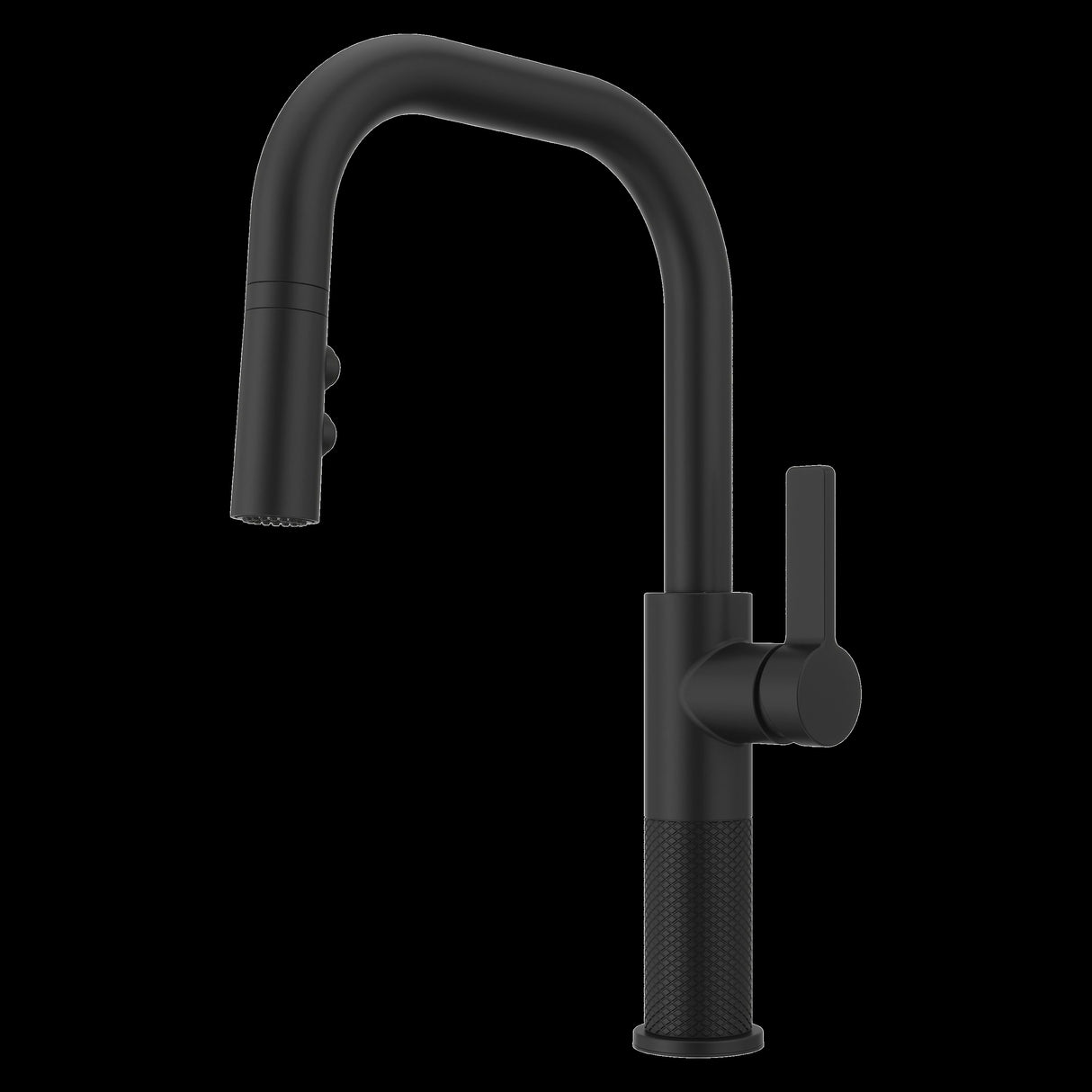 Montay 1-Handle Pull-Down Kitchen Faucet in Matte Black