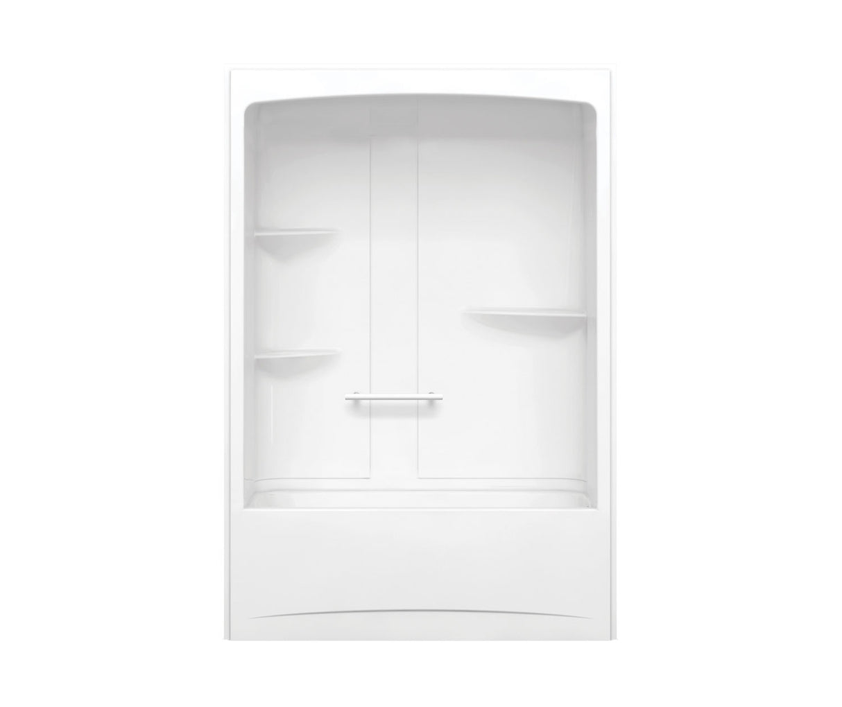MAAX 105916-L-000-001 Camelia TSR-6032 Acrylic Alcove Left-Hand Drain One-Piece Tub Shower in White