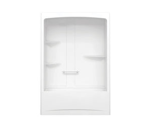 MAAX 105916-L-000-001 Camelia TSR-6032 Acrylic Alcove Left-Hand Drain One-Piece Tub Shower in White
