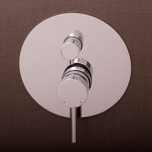 DAX Brass Concealed Round Shower Valve and Pressure Balance with Shutoff, Chrome DAX-6973-CR