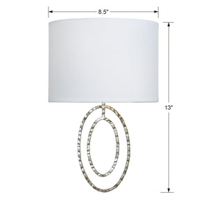 Layla 2 Light Antique Silver Sconce 341-SA