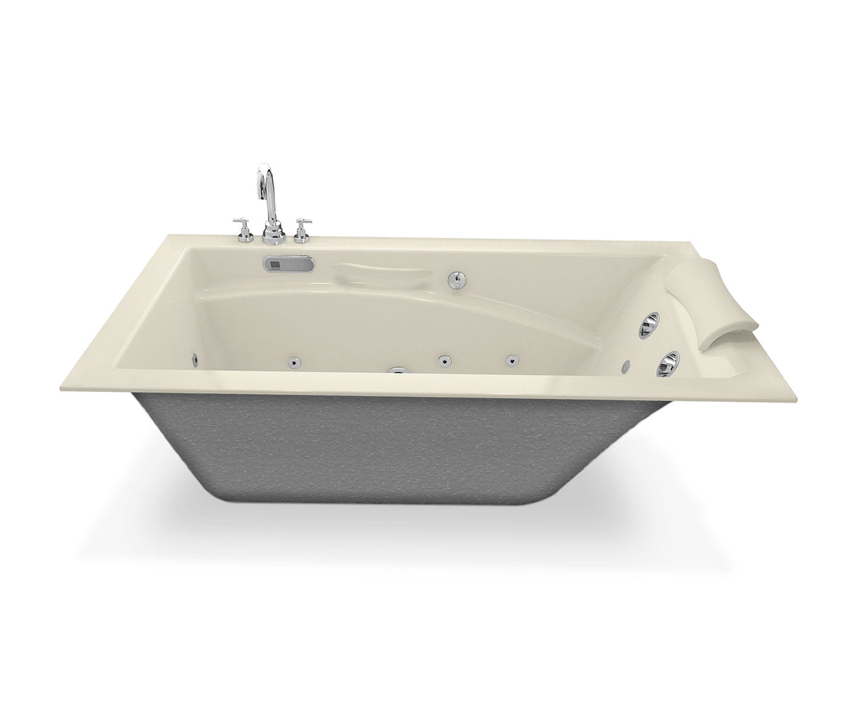 MAAX 101269-L-000-004 Optik 6636 Acrylic Alcove Left-Hand Drain Bathtub in Bone