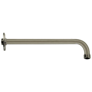 Satin Nickel 12 Inch Shower Arm With Flange