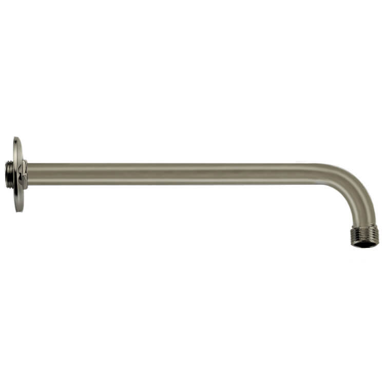 Satin Nickel 16 Inch Shower Arm With Flange