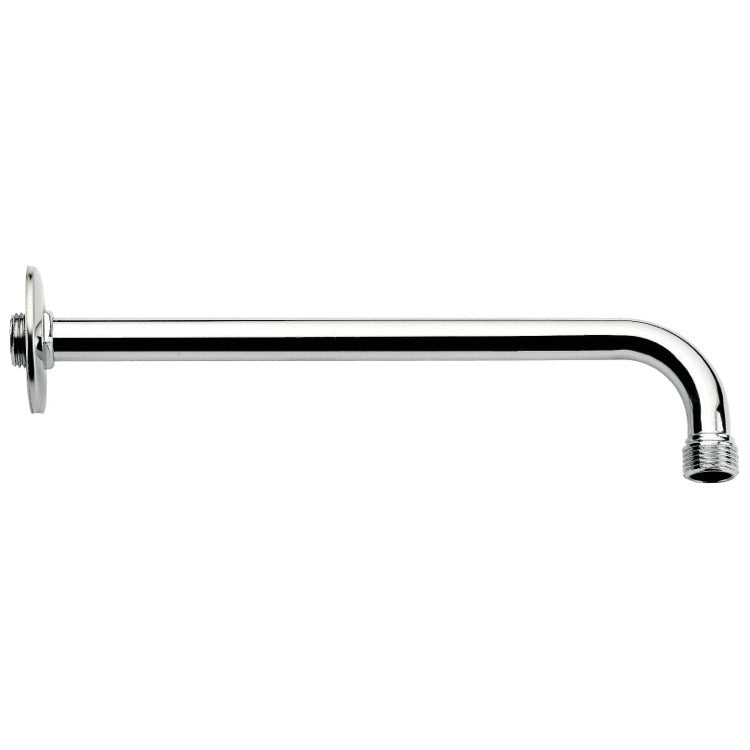 Plated Brass Tube Shower Arm With Wall Flange