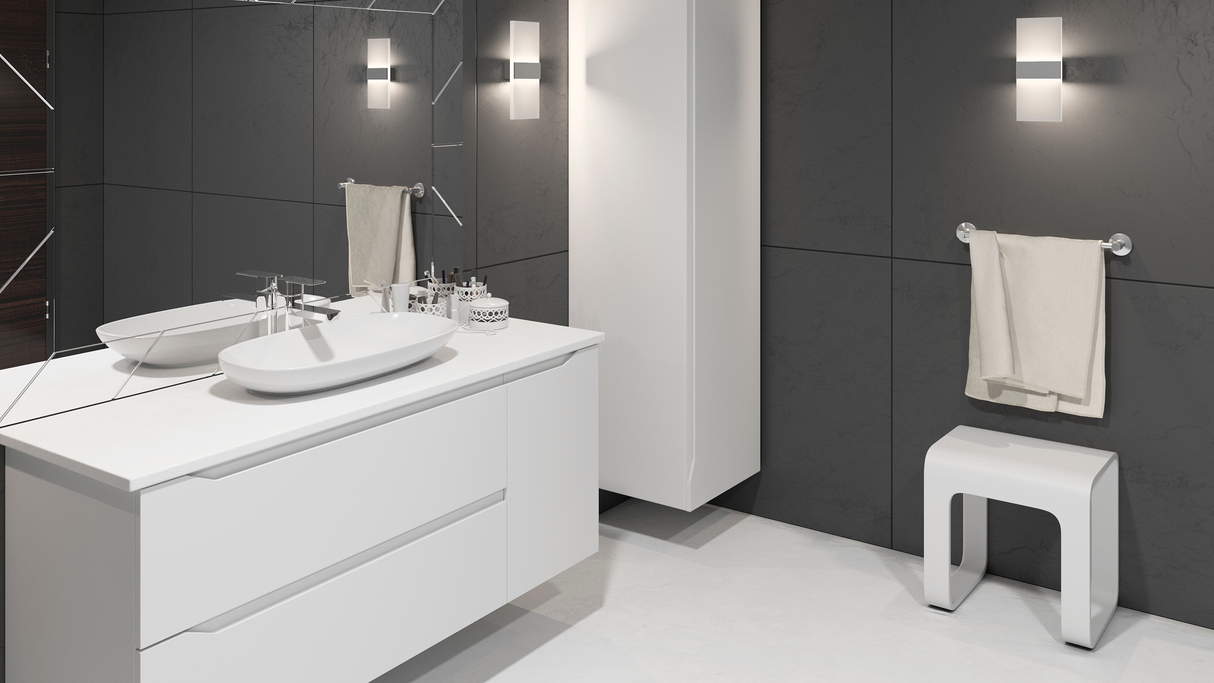 DAX Solid Surface Bathroom Stool - Matte White (DAX-ST-03) DAX-ST-03