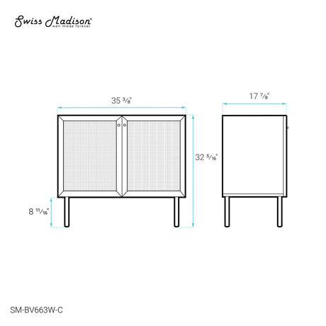 Classe 36" Bathroom Vanity in White Oak- Cabinet