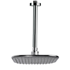 8" Ceiling Mount Rain Shower Head With Arm, Chrome