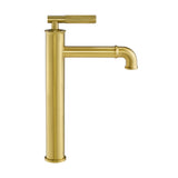 Avallon Single Hole, Single-Handle Sleek, High Arc Bathroom Faucet in Brushed Gold