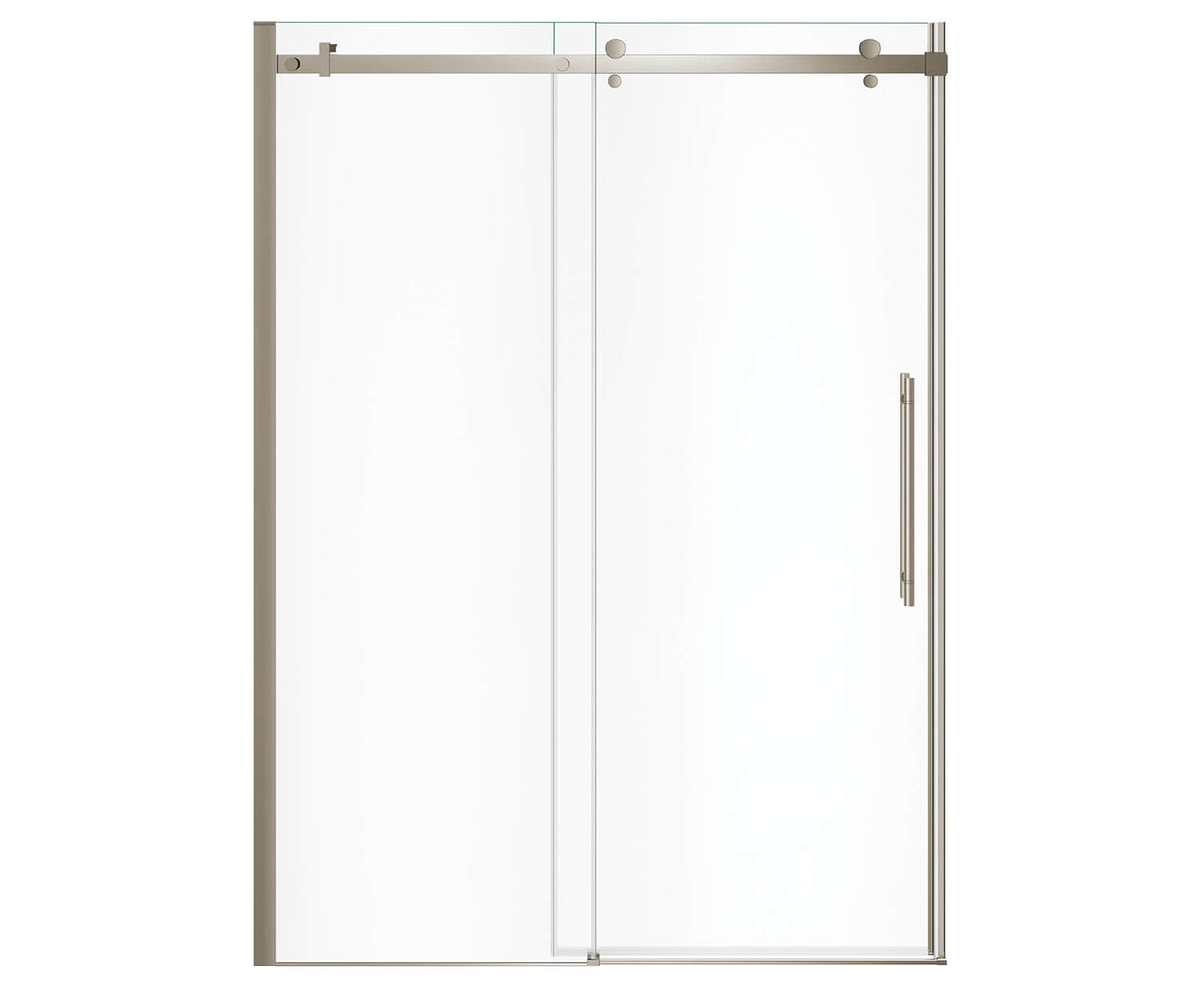 MAAX 138470-900-305-000 Vela 56 ½-59 x 78 ¾ in. 8mm Sliding Shower Door for Alcove Installation with Clear glass in Brushed Nickel