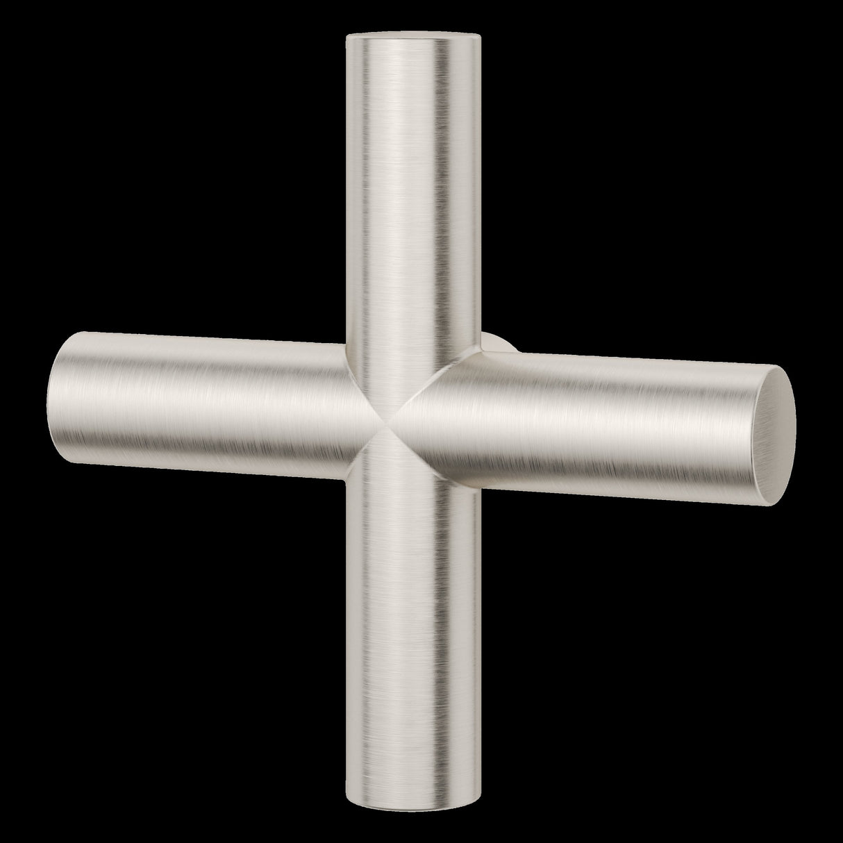 Tenet Single Cross Handle for Slide Bar Kit in Brushed Nickel