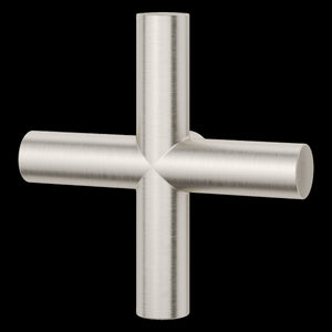 Tenet Single Cross Handle for Slide Bar Kit in Brushed Nickel