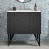 Annecy 36" Bathroom Vanity in Phantom Black