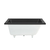 Voltaire 48"x32" Reversible Drain Drop-In Bathtub in Matte Black