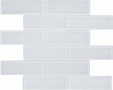 Anatolia Tile 2X6 Element Ice Glossy Glass Brick Mosaics. 1 Sheet = .96 Sq. Ft. 3001-0041-0 (35-037)  - premium natural stone mosaic tile from Anatolia Tile, available at PoshHaus showroom in Keene, NH