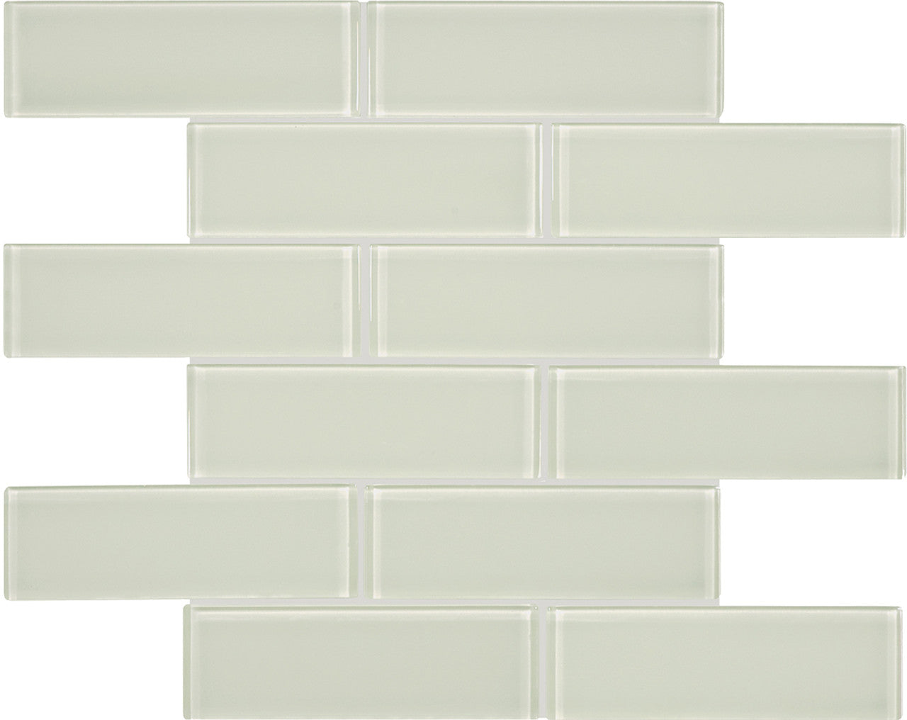 Anatolia Tile 2X6 Element Sand Glossy Glass Brick Mosaics. 1 Sheet = .96 Sq. Ft. 3001-0063-0 (35-042)  - premium natural stone mosaic tile from Anatolia Tile, available at PoshHaus showroom in Keene, NH