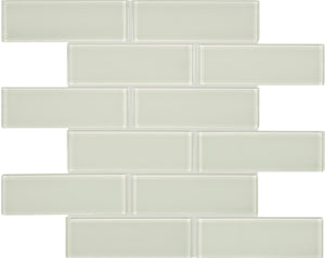 Anatolia Tile 2X6 Element Sand Glossy Glass Brick Mosaics. 1 Sheet = .96 Sq. Ft. 3001-0063-0 (35-042)  - premium natural stone mosaic tile from Anatolia Tile, available at PoshHaus showroom in Keene, NH