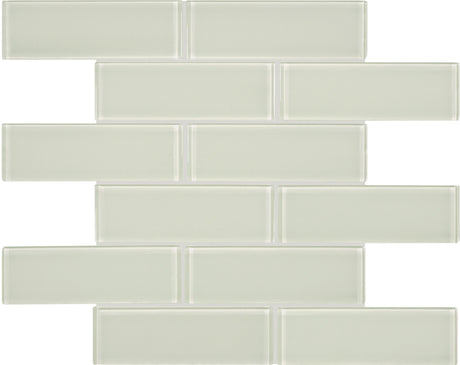 Anatolia Tile 2X6 Element Sand Glossy Glass Brick Mosaics. 1 Sheet = .96 Sq. Ft. 3001-0063-0 (35-042)  - premium natural stone mosaic tile from Anatolia Tile, available at PoshHaus showroom in Keene, NH