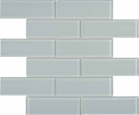 Anatolia Tile 2X6 Element Cloud Glossy Glass Brick Mosaics. 1 Sheet = .96 Sq. Ft. 3001-0022-0 (35-088)  - premium natural stone mosaic tile from Anatolia Tile, available at PoshHaus showroom in Keene, NH