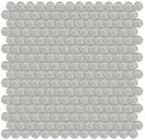 Anatolia Tile Element Mist Penny Round Glass Mosaics. 1 Sheet = .96 Sq. Ft. 3001-0055-0 (35-099)  - premium natural stone mosaic tile from Anatolia Tile, available at PoshHaus showroom in Keene, NH