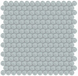 Anatolia Tile Element Cloud Penny Round Glass Mosaics. 1 Sheet = .96 Sq. Ft. 3001-0024-0 (35-103)  - premium natural stone mosaic tile from Anatolia Tile, available at PoshHaus showroom in Keene, NH