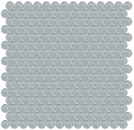 Anatolia Tile Element Shadow Penny Round Glass Mosaics. 1 Sheet = .96 Sq. Ft. 3001-0073-0 (35-104)  - premium natural stone mosaic tile from Anatolia Tile, available at PoshHaus showroom in Keene, NH