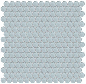 Element Skylight Penny Round Glass Mosaics. 1 Sheet = .96 Sq. Ft. (35-105)