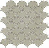 Anatolia Tile Element Glossy Earth Scallop Glass Mosaics 1 Sheet = .97 Sq. Ft. 3001-0035-0 (35-109)  - premium natural stone mosaic tile from Anatolia Tile, available at PoshHaus showroom in Keene, NH