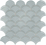 Anatolia Tile Element Cloud Scallop Glossy Glass Mosaics. 1 Sheet = .97 Sq. Ft. 3001-0025-0 (35-111)  - premium natural stone mosaic tile from Anatolia Tile, available at PoshHaus showroom in Keene, NH