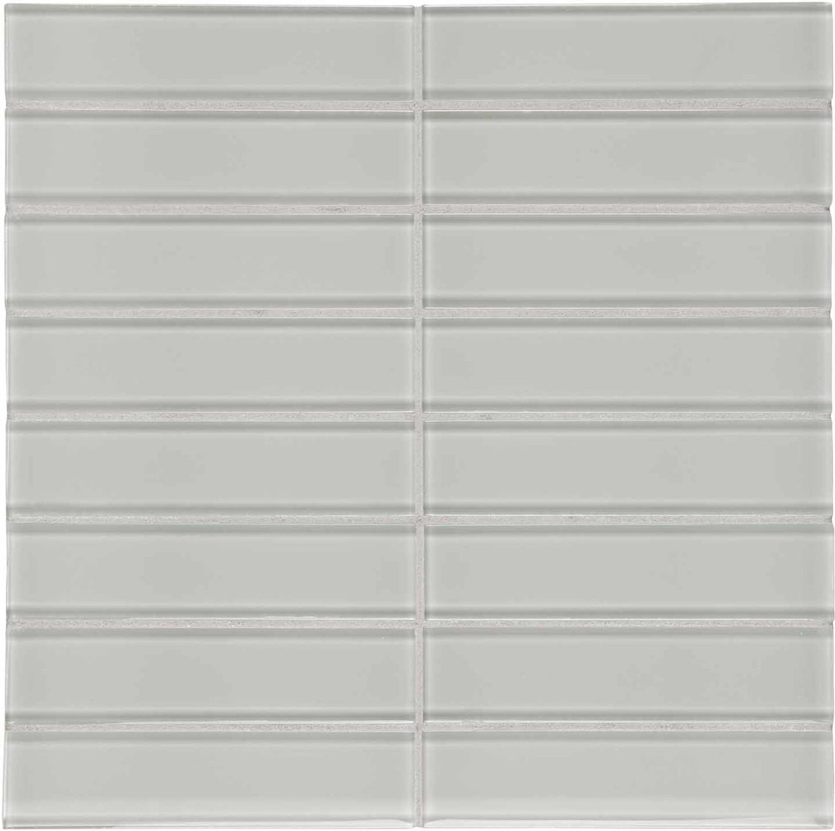 Anatolia Tile 1.5 X 6 Inch Element Mist Stacked Glass Mosaics. 1 Sheet = .96 Sq. Ft. 3001-0057-0 (35-115)  - premium natural stone mosaic tile from Anatolia Tile, available at PoshHaus showroom in Keene, NH